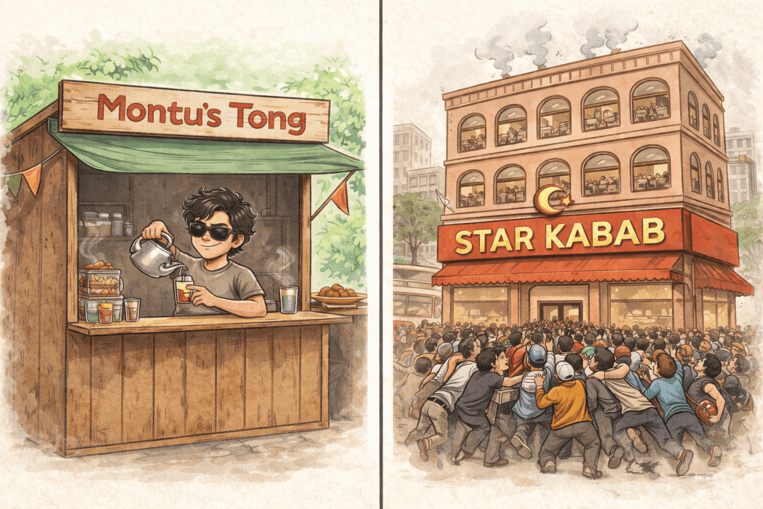 Montu's tea stall vs the big chain